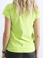 Fluo zielony t-shirt basic Peachy