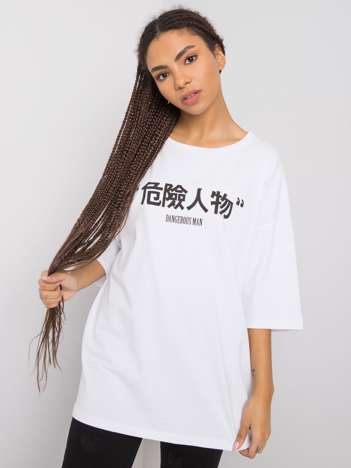 Biały t-shirt z nadrukiem Alexis RUE PARIS