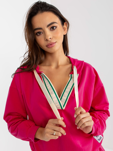 Hurt Fuksjowy bawełniany komplet casualowy z aplikacją