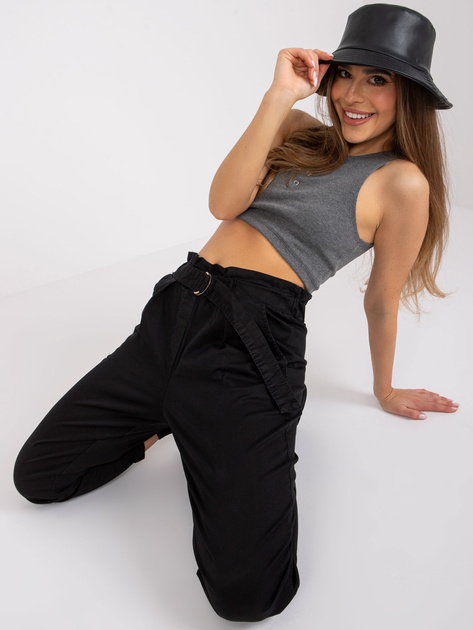 Czarne damskie spodnie z bawełny Cabrera