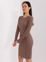 Hurt Brązowa sukienka w prążek BASIC FEEL GOOD