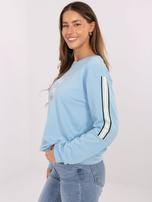Jasnoniebieska damska bluza z okrągłym dekoltem 