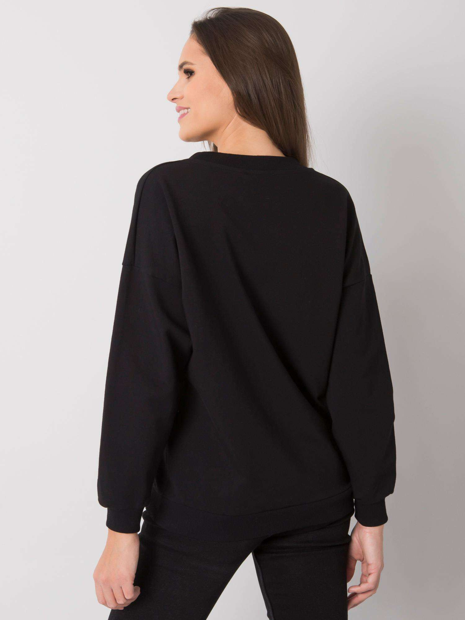 Black sweatshirt with applique Marseille RUE PARIS 