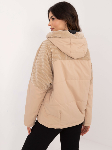 Hurtownia online Camelowa przejściowa kurtka z kapturem