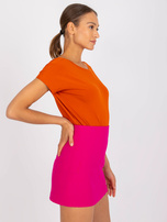 Ciemnopomarańczowy damski t-shirt Fire