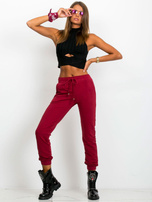 Bordowe spodnie Faster