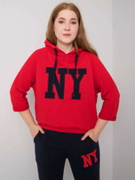 Red and navy blue casual set Lillynn