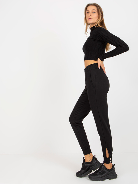 Hurt Czarne spodnie dresowe z zatrzaskami przy nogawce OCH BELLA