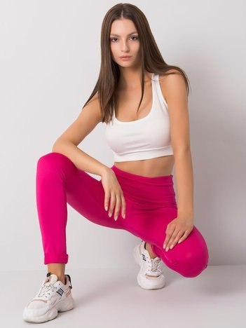 Fuksjowe legginsy sportowe Leffy