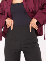 Czarne spodnie culotte z nogawką 7/8 RUE PARIS