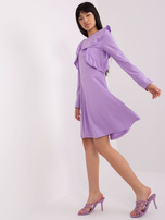 Hurt Jasnofioletowa bawełniana sukienka do kolana