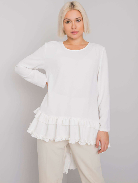 Biała bluzka z falbaną Tracy RUE PARIS
