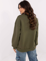 Hurt Khaki damska bluza bez kaptura z naszywką
