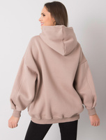 Dunkelbeige Sweatshirt mit Taschen Lille RUE PARIS.