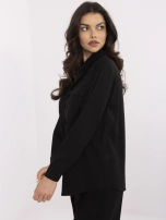 Czarna letnia koszula damska z lnem