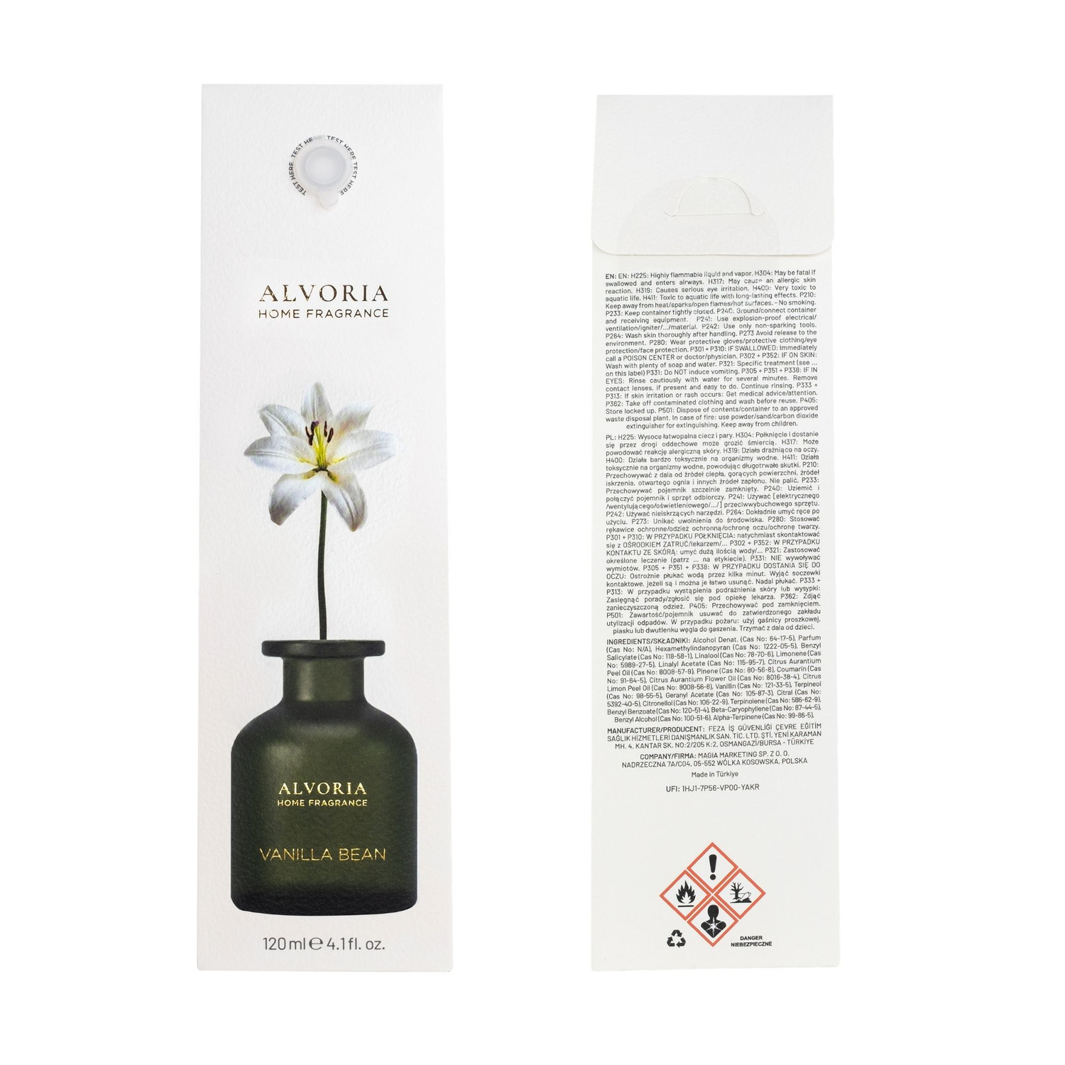 Vanilijeva zrna - Domači vonj Alvoria 120 ml.
