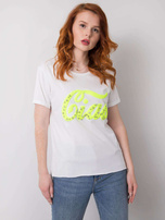 Biały t-shirt z aplikacją Erin