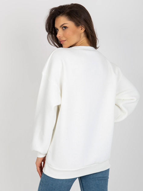 Hurt Ecru dresowa bluza bez kaptura z ociepleniem