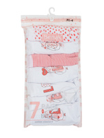 Hurt Biało-czerwone damskie majtki z bawełny 7-pak