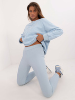 Hurt Jasnoniebieski komplet dresowy z bluzą bez kaptura