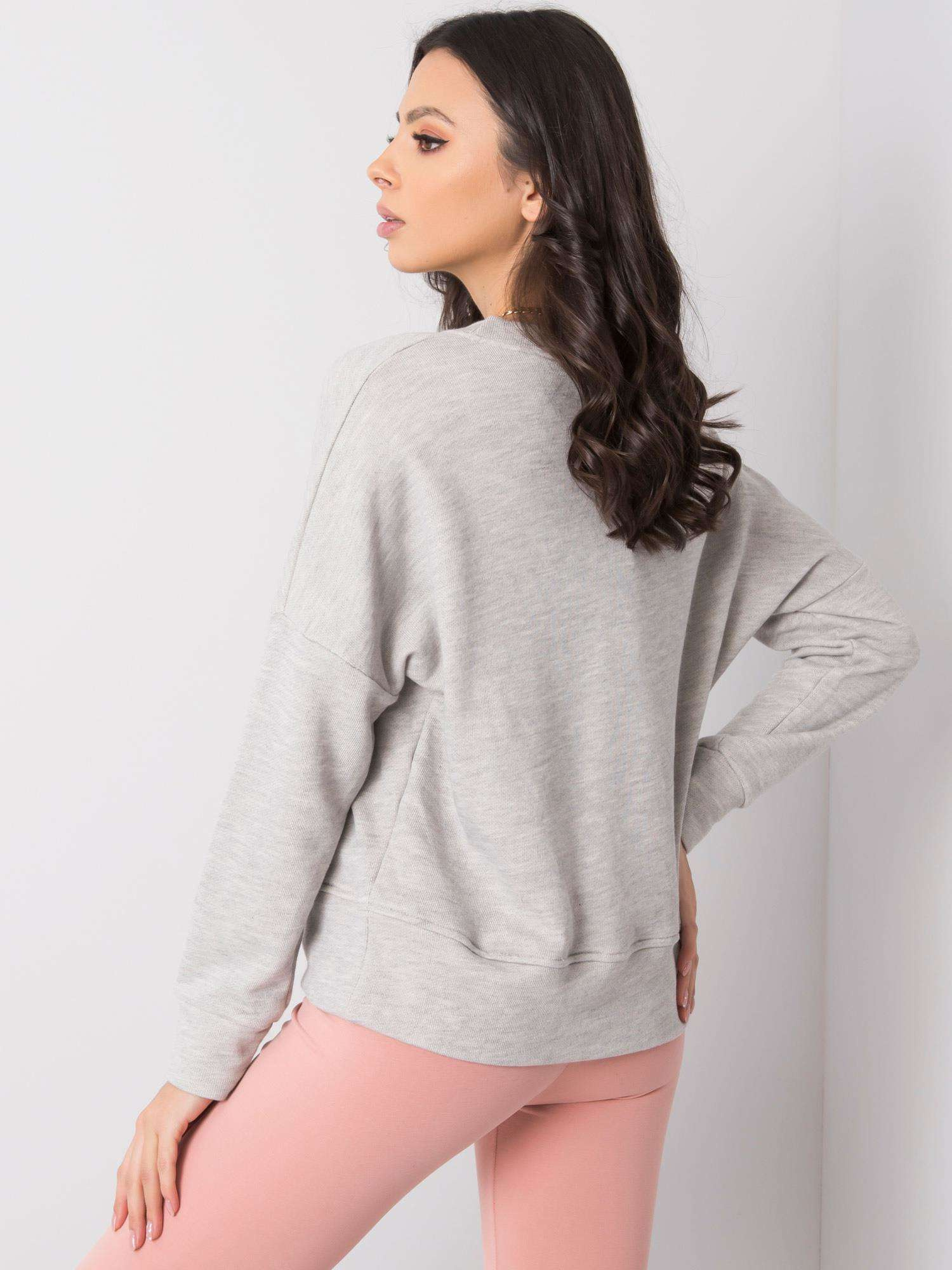 Light grey melange sweatshirt Veronica