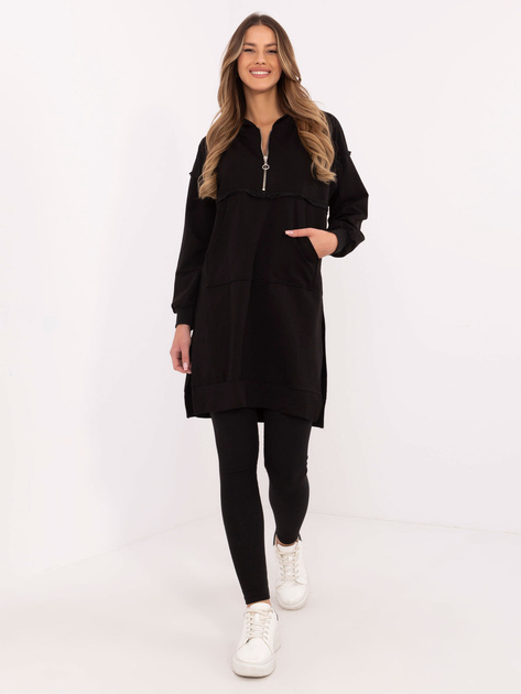 Hurt Czarny damski komplet basic z zamkiem na bluzie