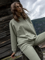 Pistacjowa dresowa bluza oversize z bawełny