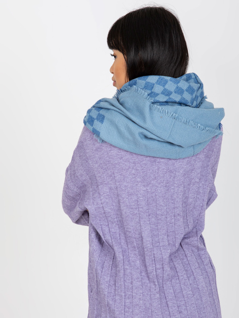 Hurtownia Niebieski damski komin zimowy z wełną