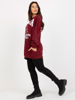 Hurt Bordova ilga bliuzė su spauda ir apvaliu iškirpimu.
