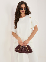 Ecru dwuczęściowy komplet z wiązaniem