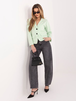 Pastelowa miętowa dresowa marynarka z miękkiego materiału