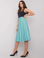 Turkusowa spódnica ze skóry ekologicznej Gerrie