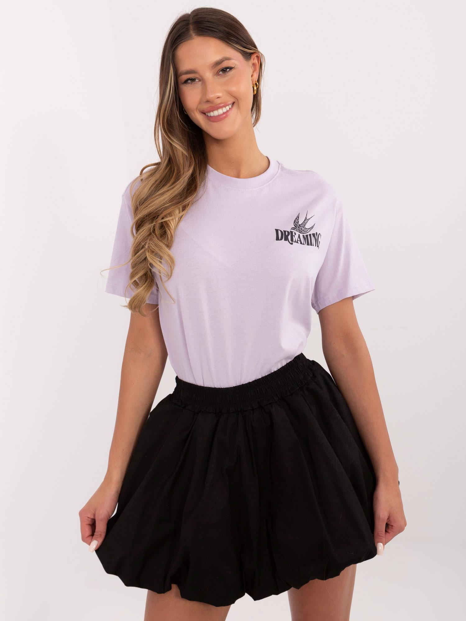 Hurt Liliowy t-shirt z nadrukiem na plecach SUBLEVEL