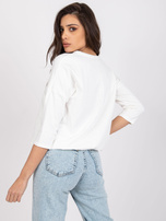 Ecru bluzka bawełniana z aplikacją Bindy