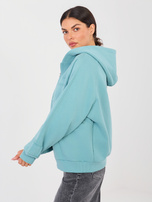 Tyrkysová rozepínací oversized mikina NATURAL SIDE.