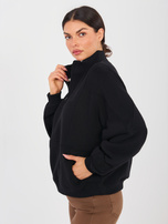Czarna dresowa bluza ze stójką NATURAL SIDE 