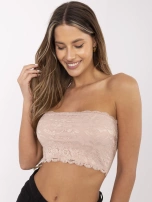 Brudnoróżowy top bandeau z podszewką SUBLEVEL