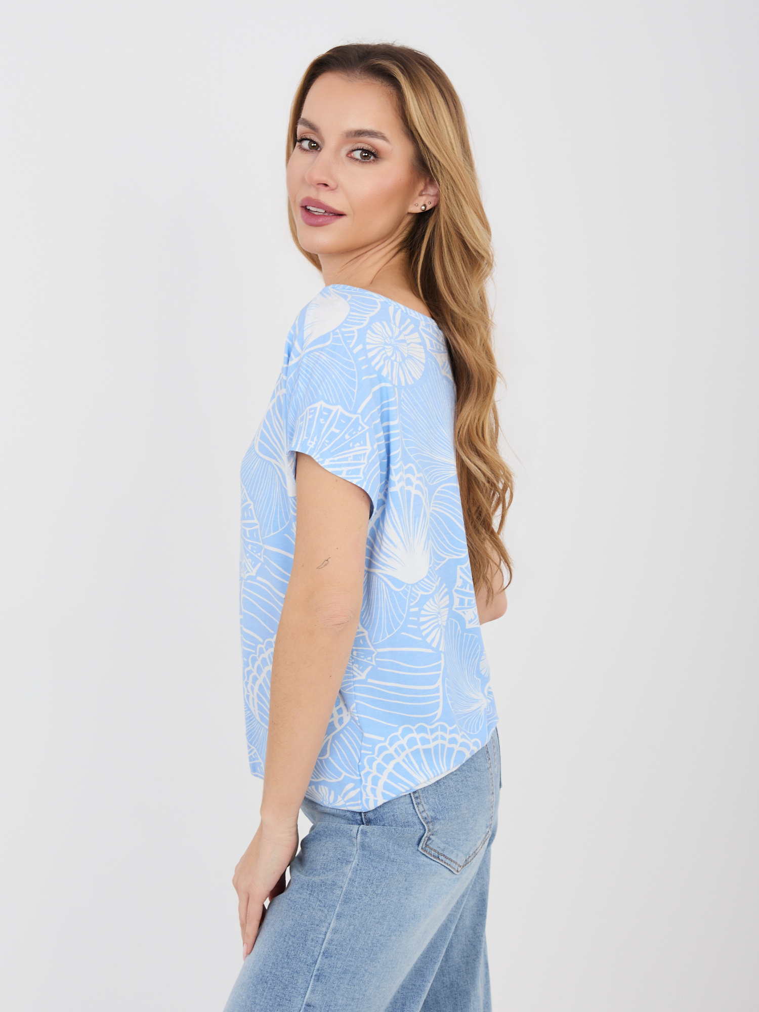 T-shirt jasny niebieski