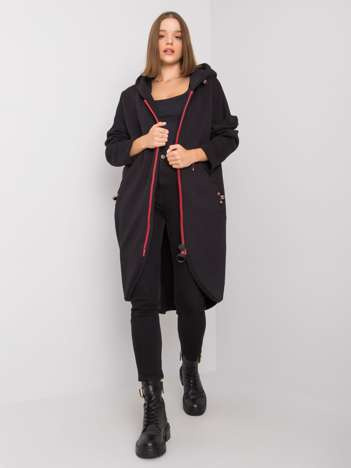 Czarno-czerwona bluza z kieszeniami Saige