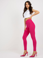 Hurt Fuksjowe damskie legginsy basic z kopertową talią 