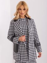 Hurt Biało-czarna damska marynarka w pepitkę