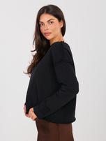 Czarna bluza z ozdobnymi szwami NATURAL SIDE