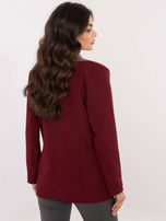 Hurt Burgundowa imprezowa marynarka z zapięciem na guzik