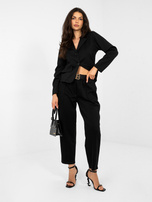 Czarne dresowe spodnie z miękkiego materiału 