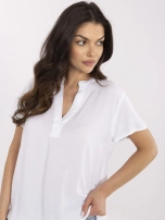 Biała damska bluzka z krótkim rękawem SUBLEVEL