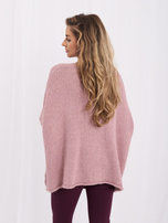 Brudnoróżowy sweter oversize z domieszką wełny 