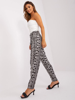 Hurt Czarne spodnie z materiału we wzory SUBLEVEL 
