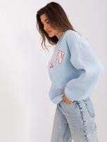 Hurt Jasnoniebieska bluza bez kaptura o kroju oversize