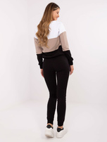 Beżowo-czarny komplet Sandra RUE PARIS