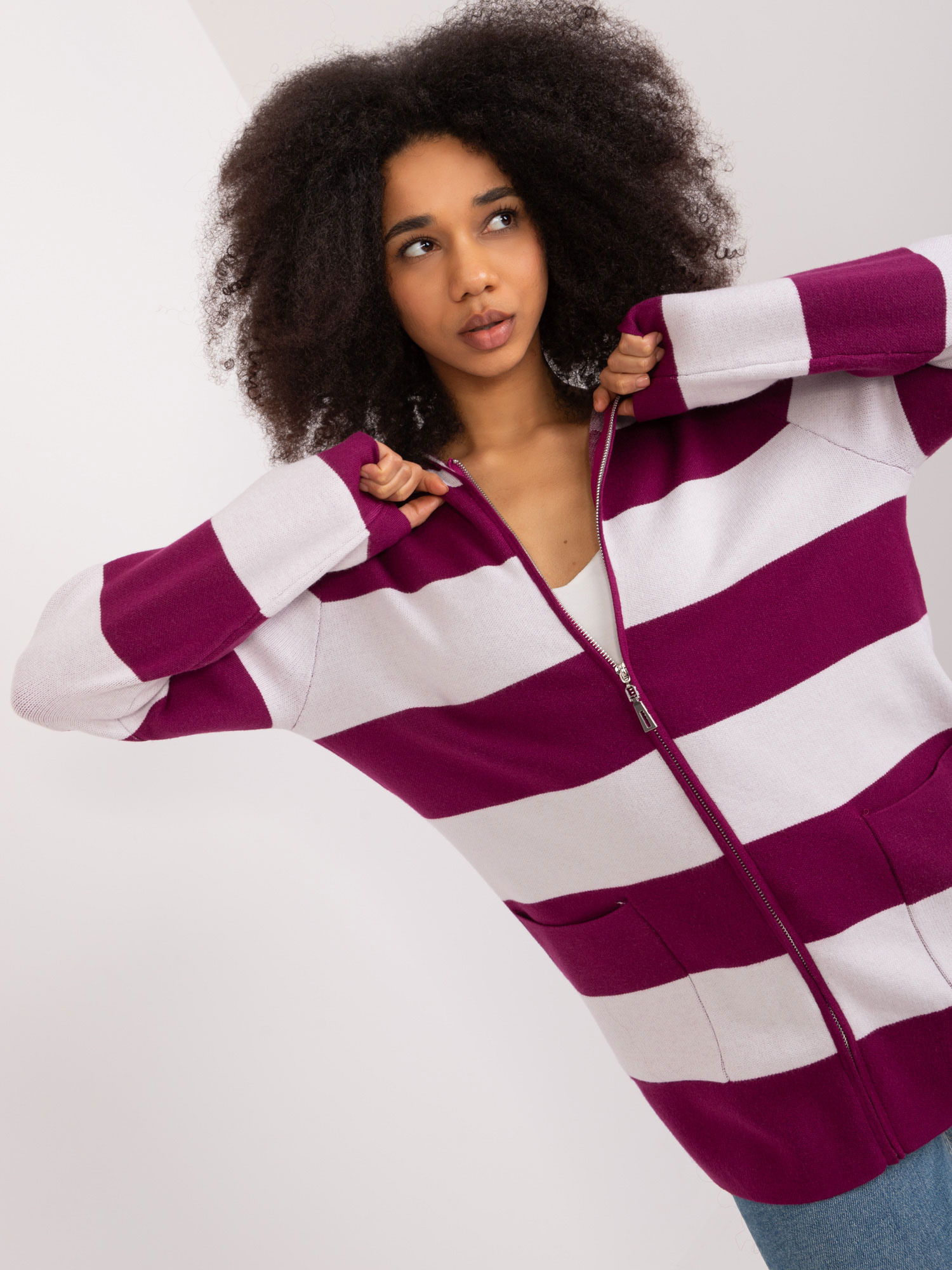 Sweter fioletowy